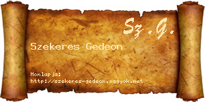 Szekeres Gedeon névjegykártya