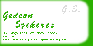 gedeon szekeres business card